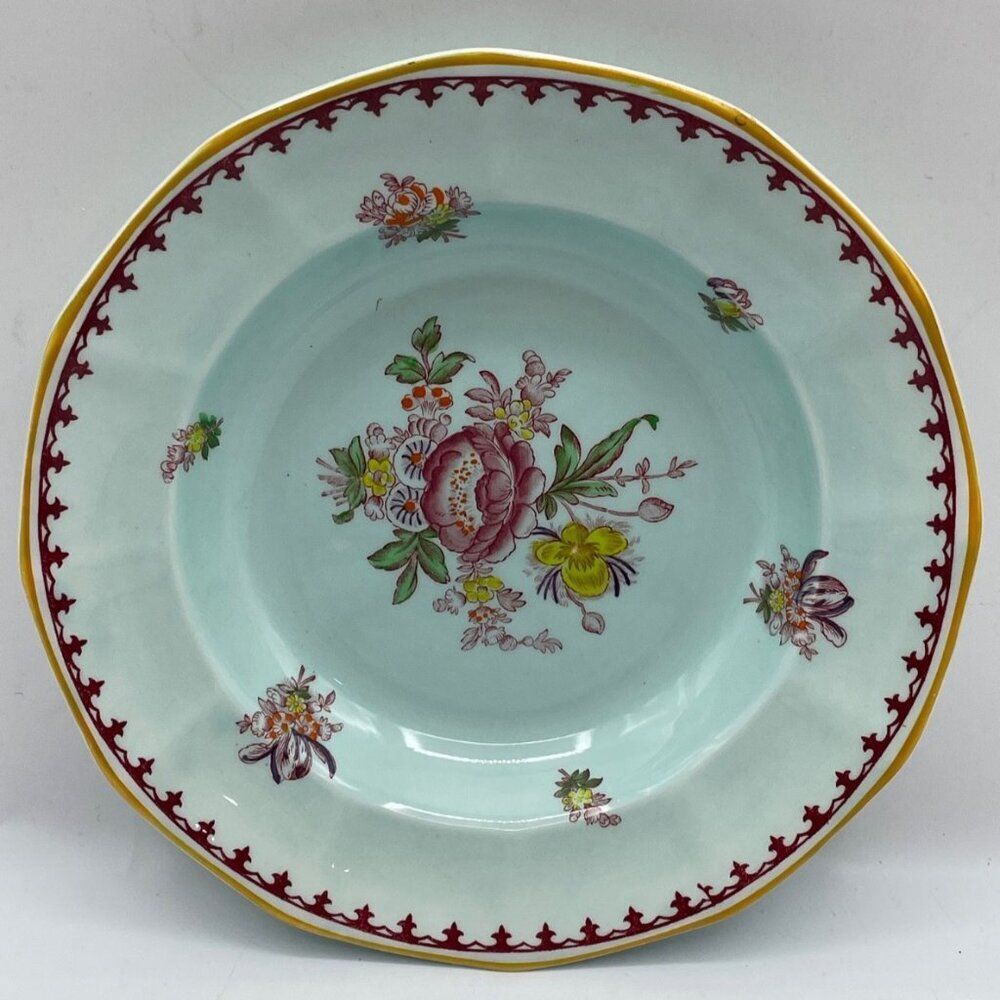 Vtg Adams England Calyx Ware 8" Soup Bowls "Chelsea Sprays" Set of 2